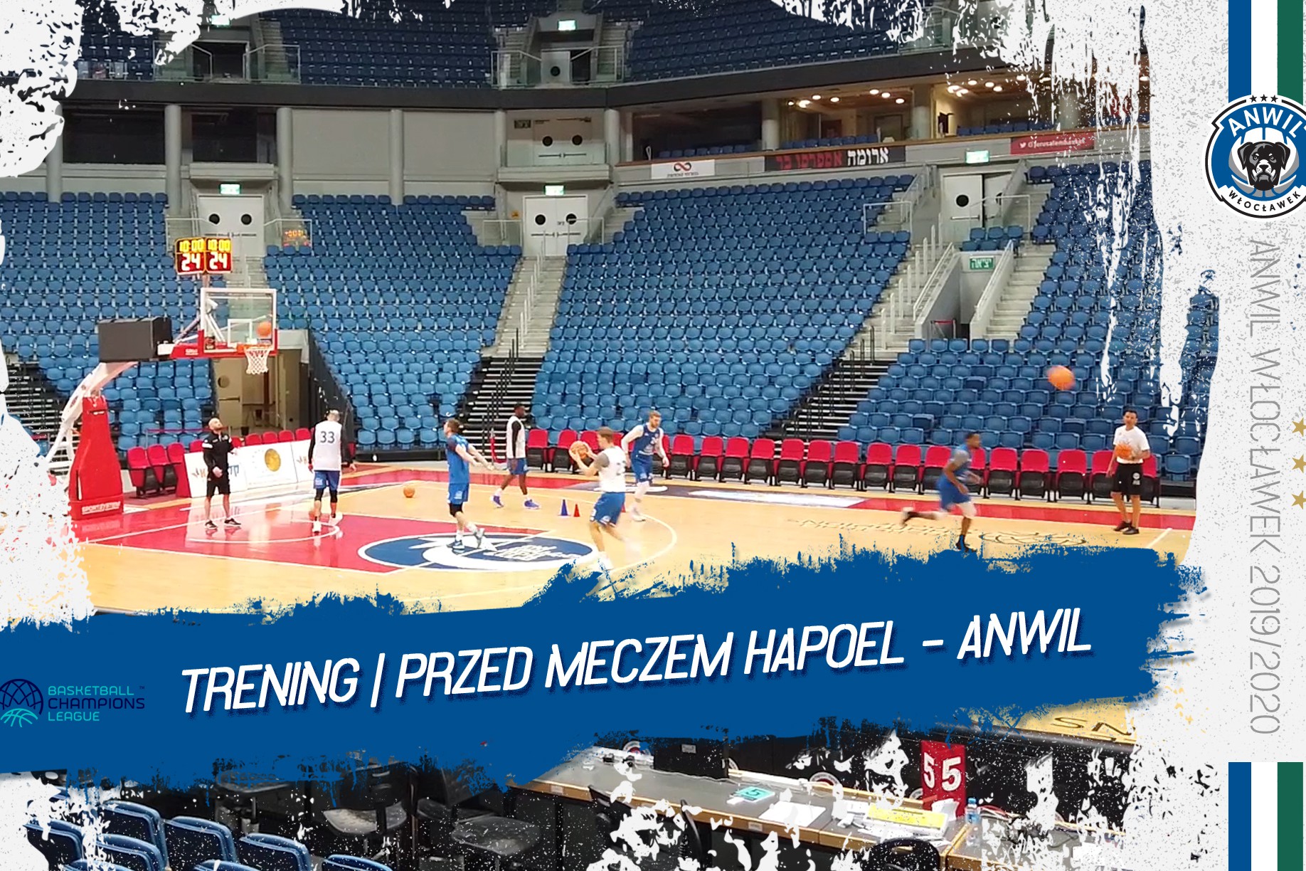 Wideo | Trening przed meczem Anwil Włocławek - Hapoel Bank Yahav Jerozolima