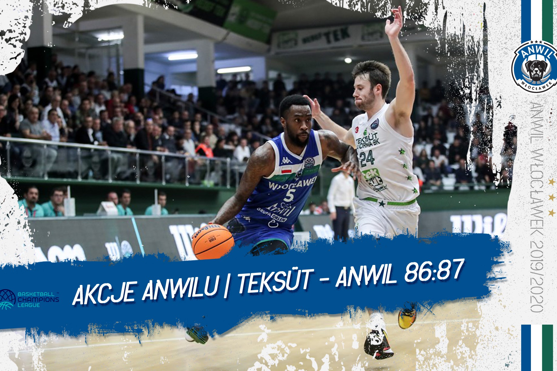 Wideo | Akcje Anwilu | Teksüt Bandirma - Anwil Wloclawek 86:87