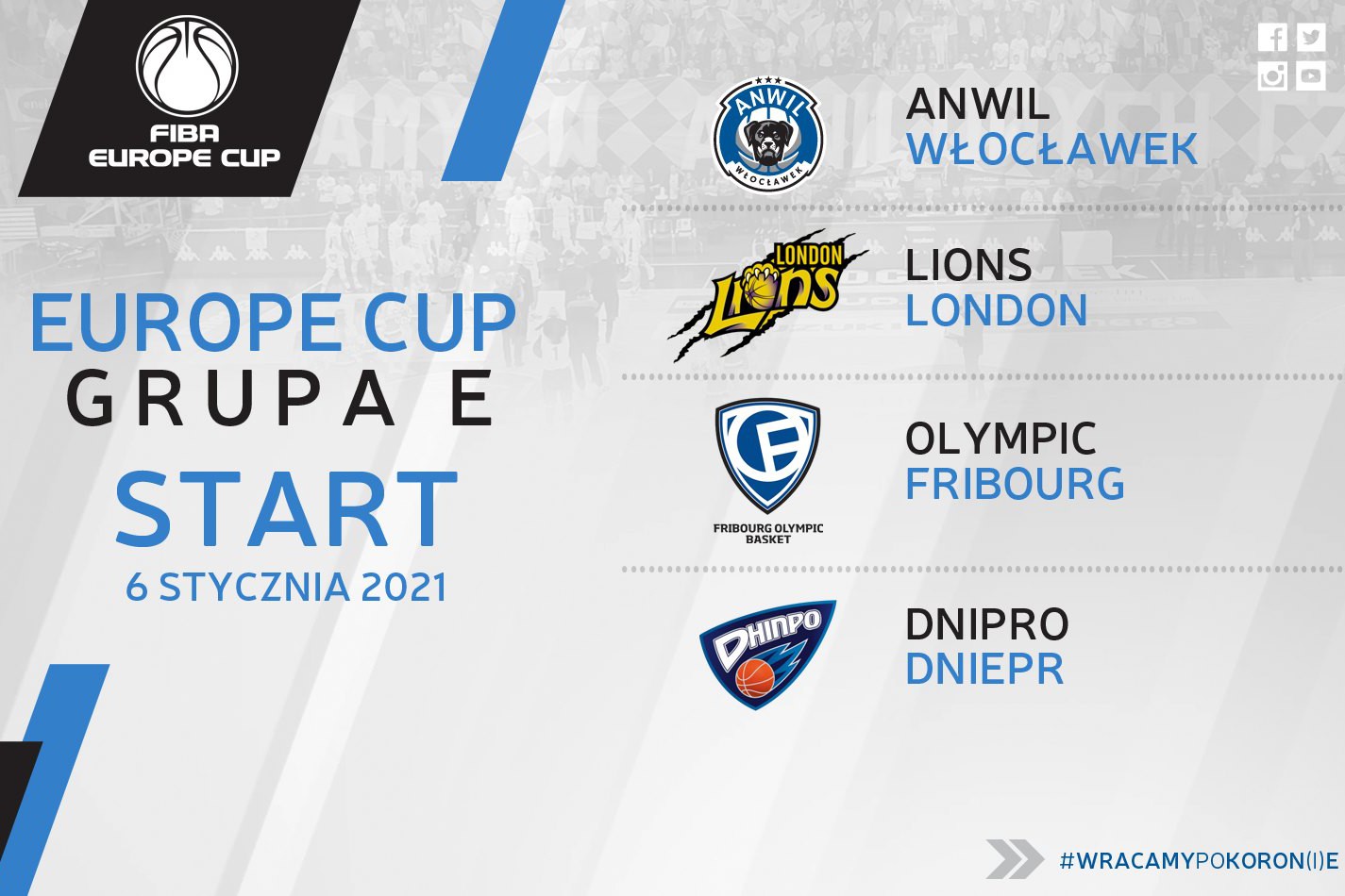 Terminarz Anwilu w FIBA Europe Cup