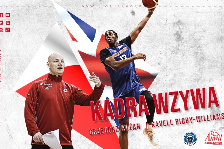 Powołani do kadry: Grzegorz Kożan i Kavell Bigby-Williams 