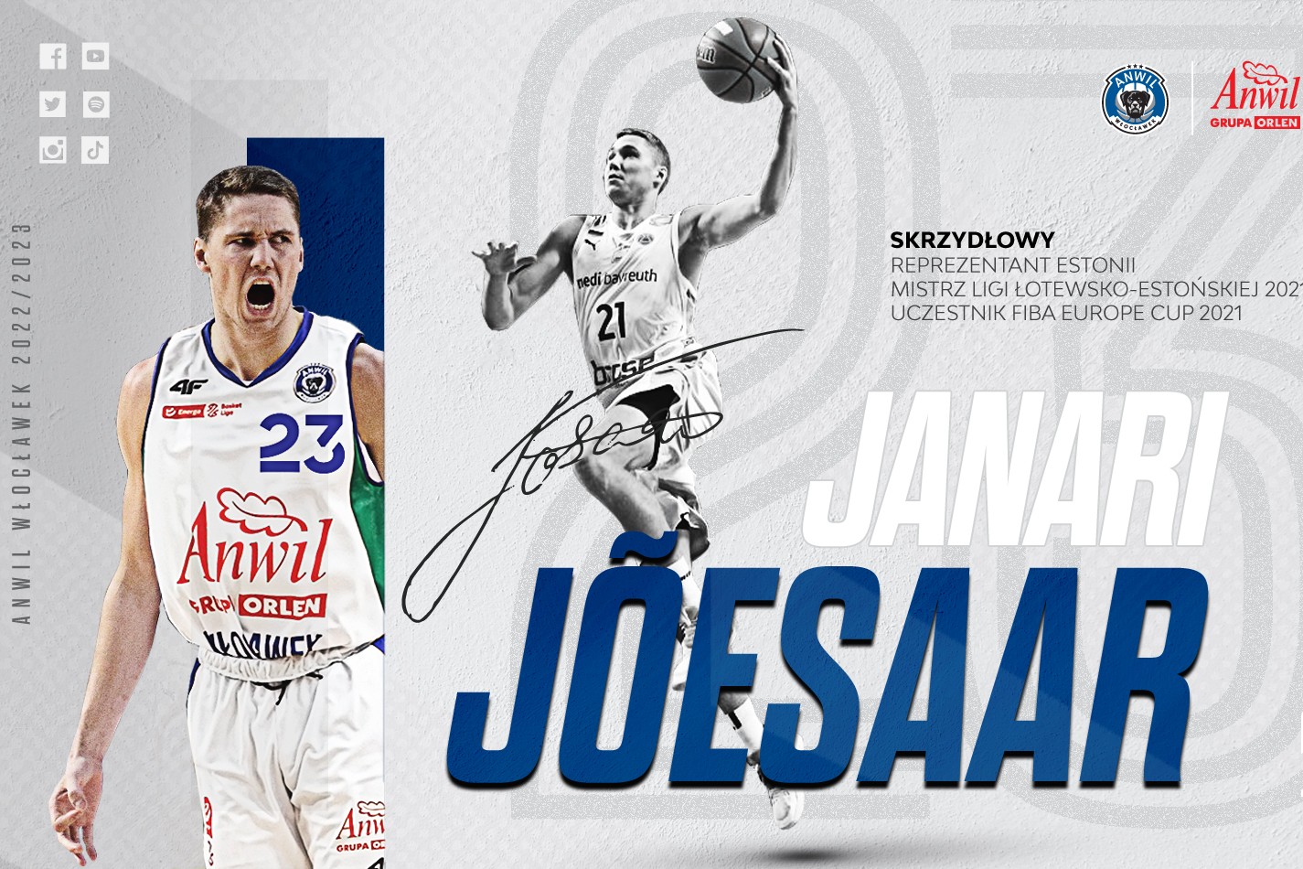 Pierwszy Estończyk w historii – Janari Joesaar w Anwilu